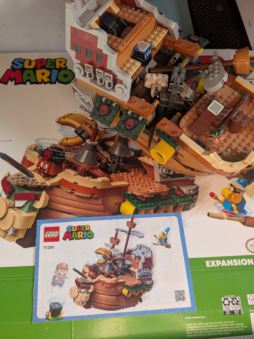 Lego 71391 Super Mario Bowser's Airship Expansion set 1152 pcs originally